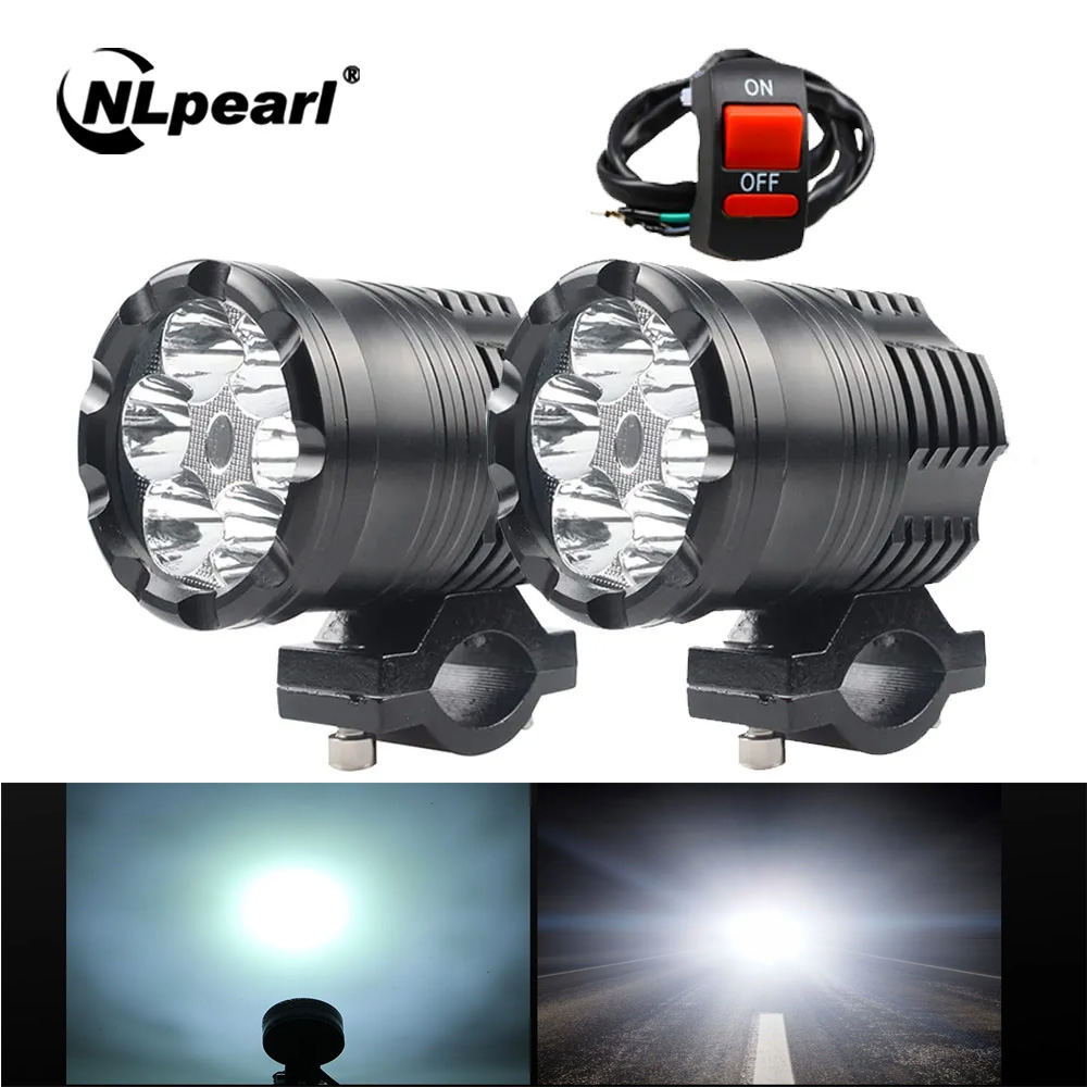NLpearl lampu sorot depan LED  - Universal Motorcycle Led Headlight Projector ulasan dan harga