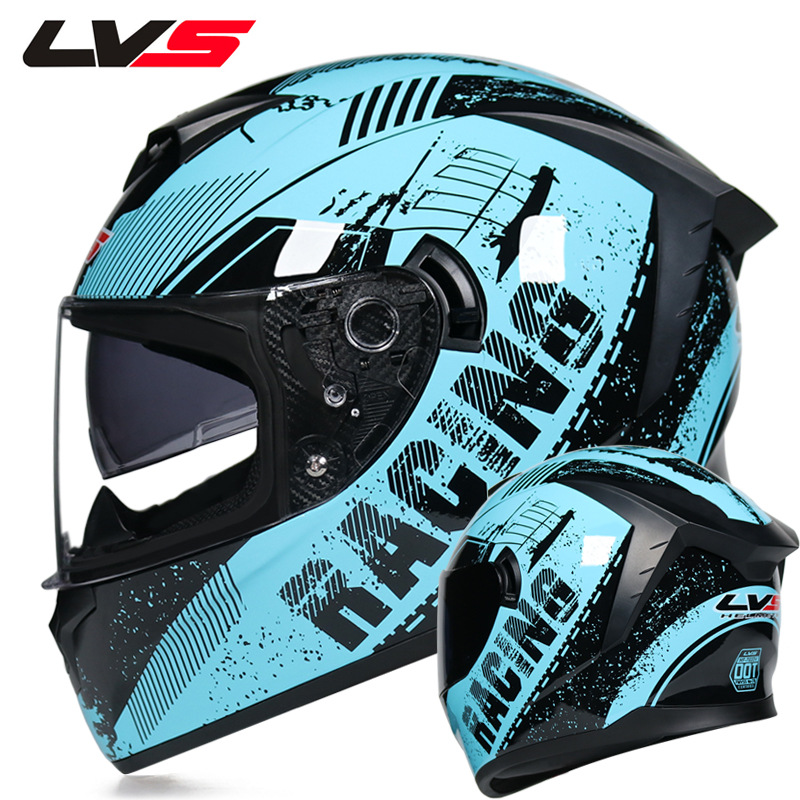 Helm Motor LVS Full Face Dual  - Full Face Motorcycle Helmet With Bluetooth ulasan dan harga